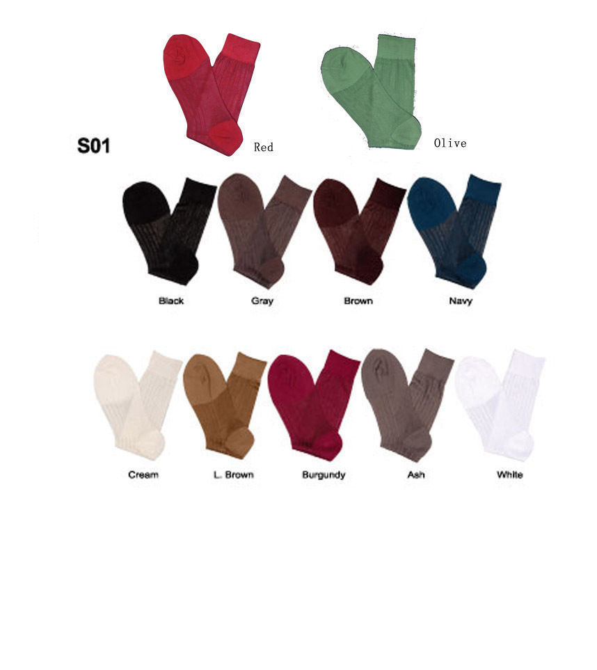 2 pair Men’s Silky Thick & Thin Dress Socks ONE SIZE FIT 10-13 SHOES 7-12