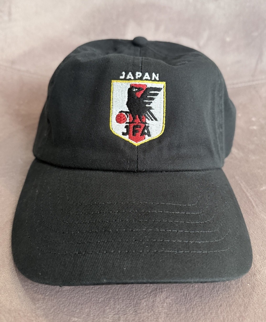 Japan JFA Soccer Dad Hat Black Embroidered Strapback Cap World Cup FIFA