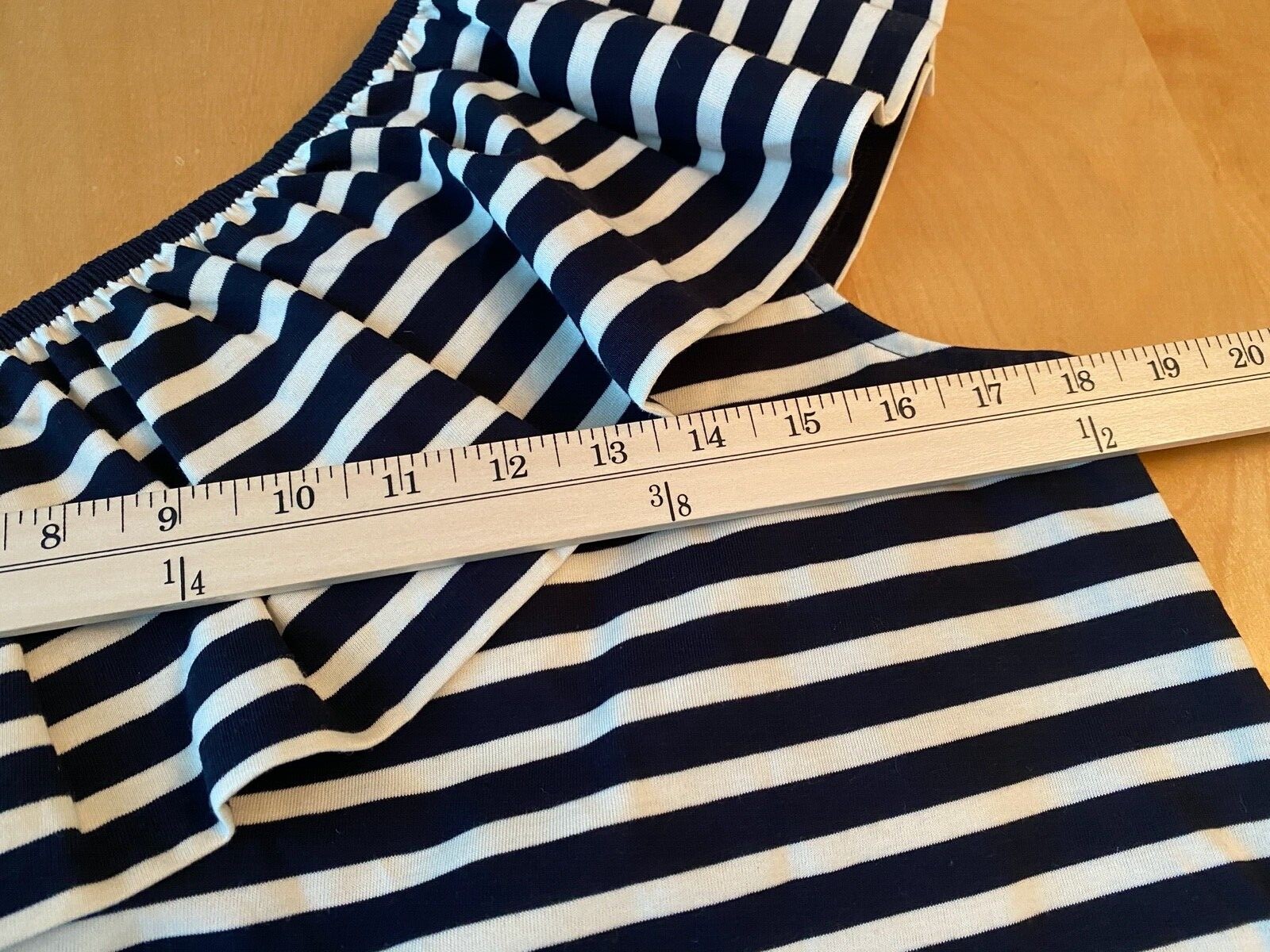 J CREW BLUE WHITE STRIPE OFF THE SHOULDER BLOUSE TOP WOMENS SZ M LAGENLOOK