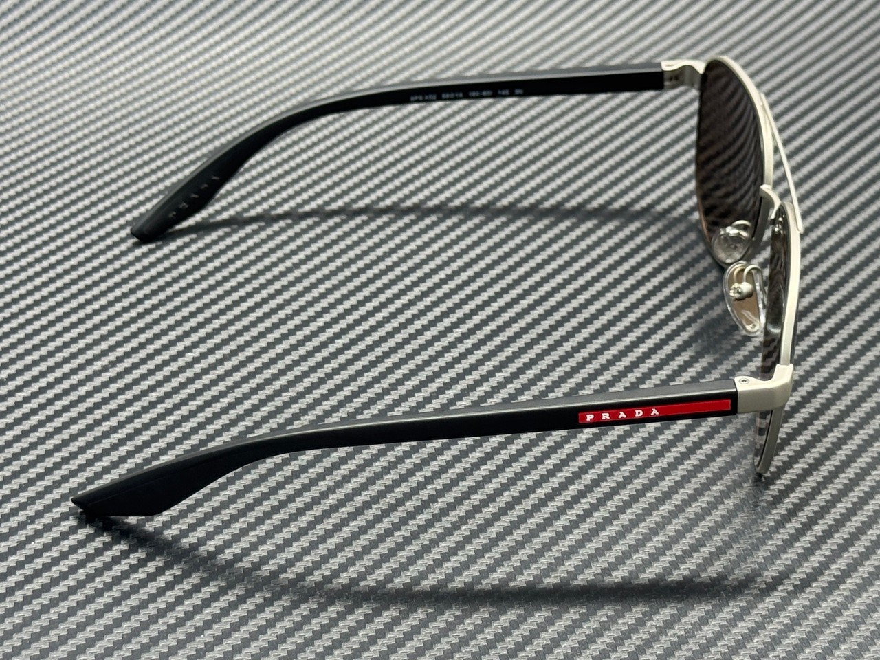 PRADA LINEA ROSSA PS A52S 18X80I Matte Grey Silver Mirror Men’s 58 mm Sunglasses