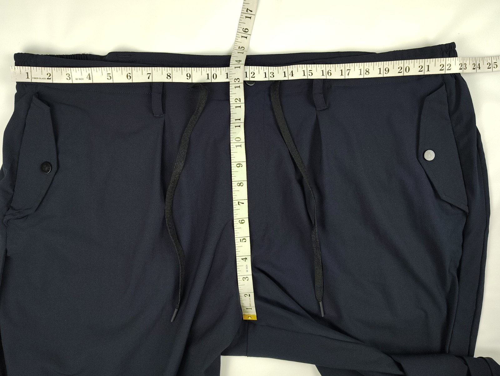 Paskho Sanctuary Travel Pants Snap Ankle Navy Blue Women XXL Side Elastic Waist