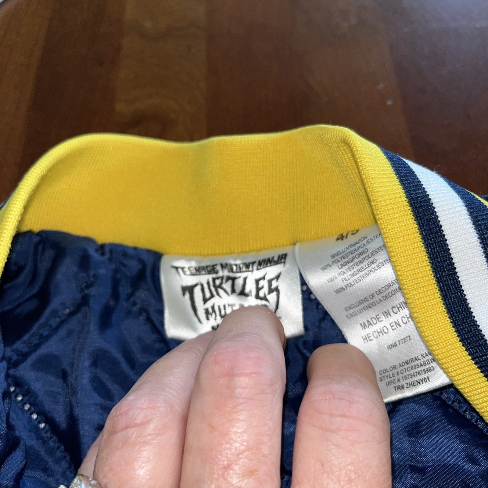 TMNT Teenage Mutant Ninja Turtles Boys Bomber Jacket Size 10/12 Mutant Mayhem