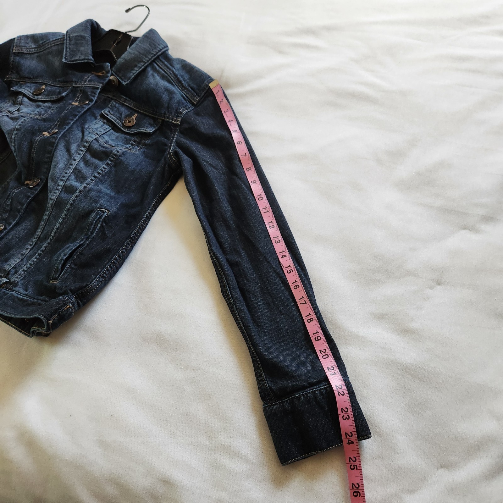 Eddie Bauer Women’s Denim Jean Jacket Size S Blue Stretch Trucker Button Front