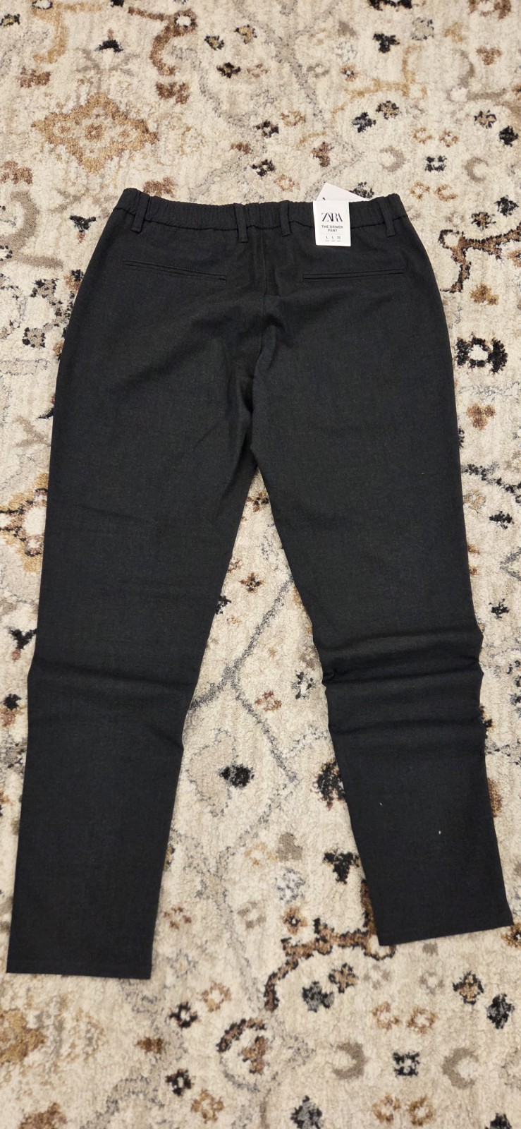 Zara Men’s the Driver Pant Slim Fit, Comfort Stretch, Gray, Size L
