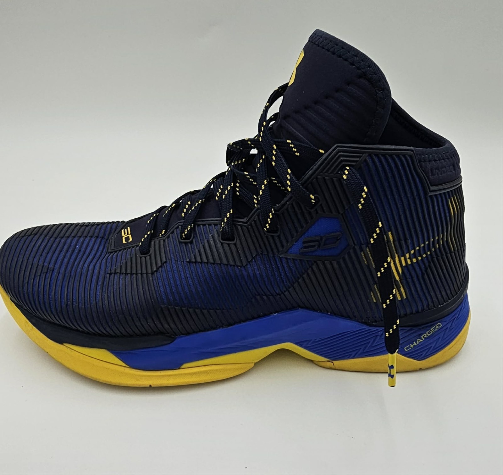 Under Armour Curry 2 Dub Nation Blue Yellow Basketball Shoes Men’s 9.5
