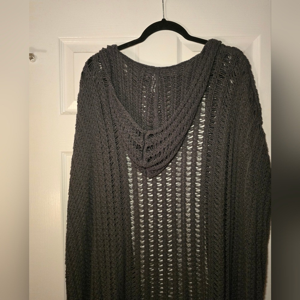 Women’s Aerie Hooded Cape Short Sleeve Cardigan One Size