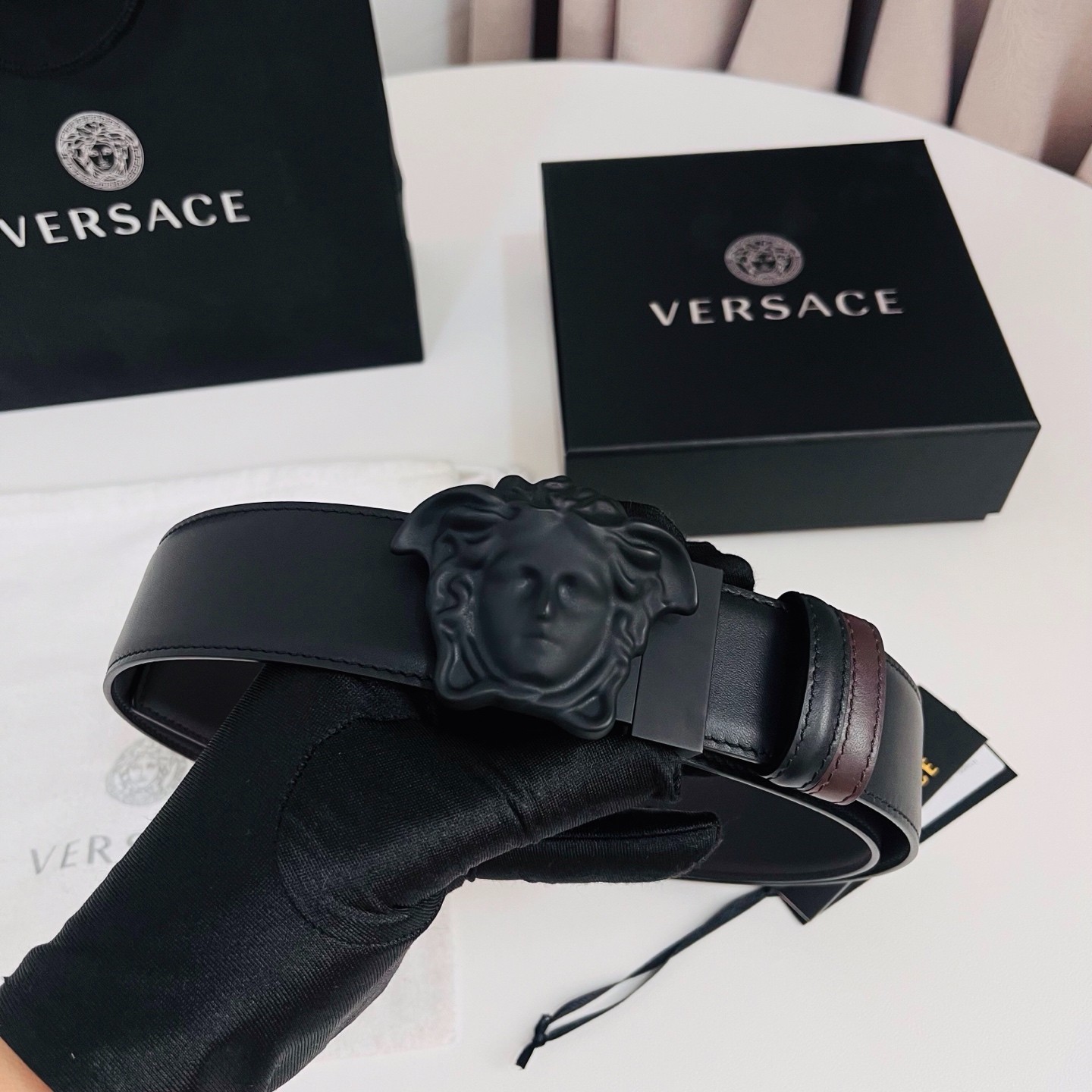 Versace belt REVERSIBLE for sale authentic Classic Belt Width:4.0cm/1.57in