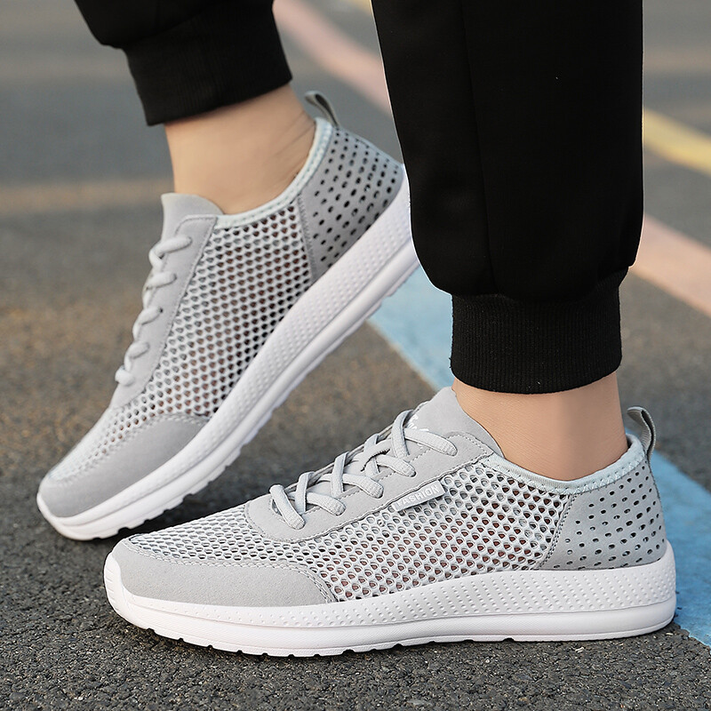 Summer Men’s Casual Sports Shoes Breathable Mesh Comfy Gym Fitness Jogging Shoes