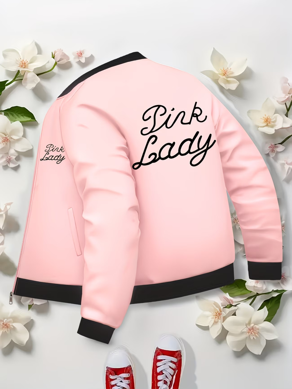 Pink Lady Womens Zip Jacket Size 12 14 Colour Block Loose Fit Pockets Coat