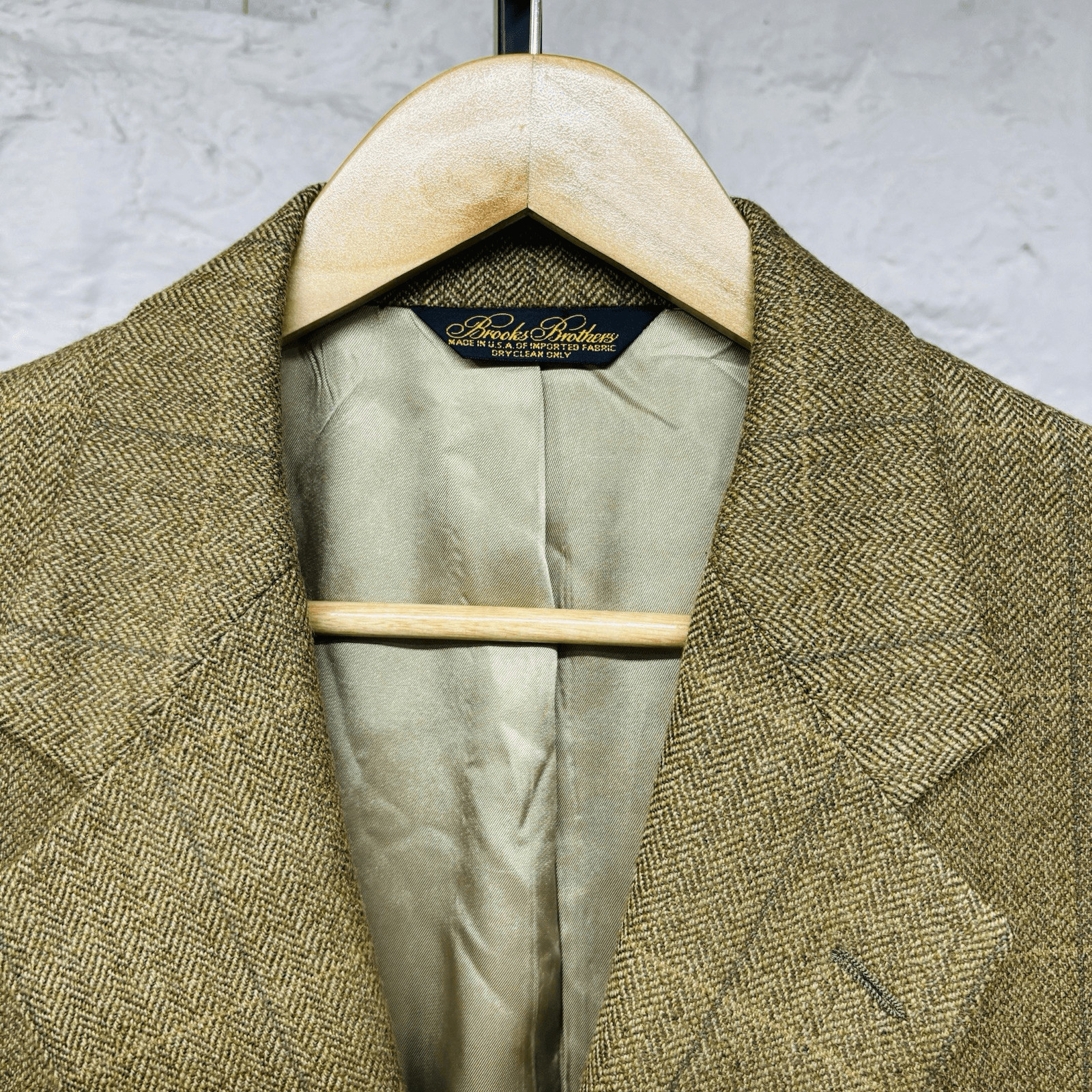 Brooks Brothers Jacket 41R Herringbone Windowpane Wool Blazer Sport Coat Vintage