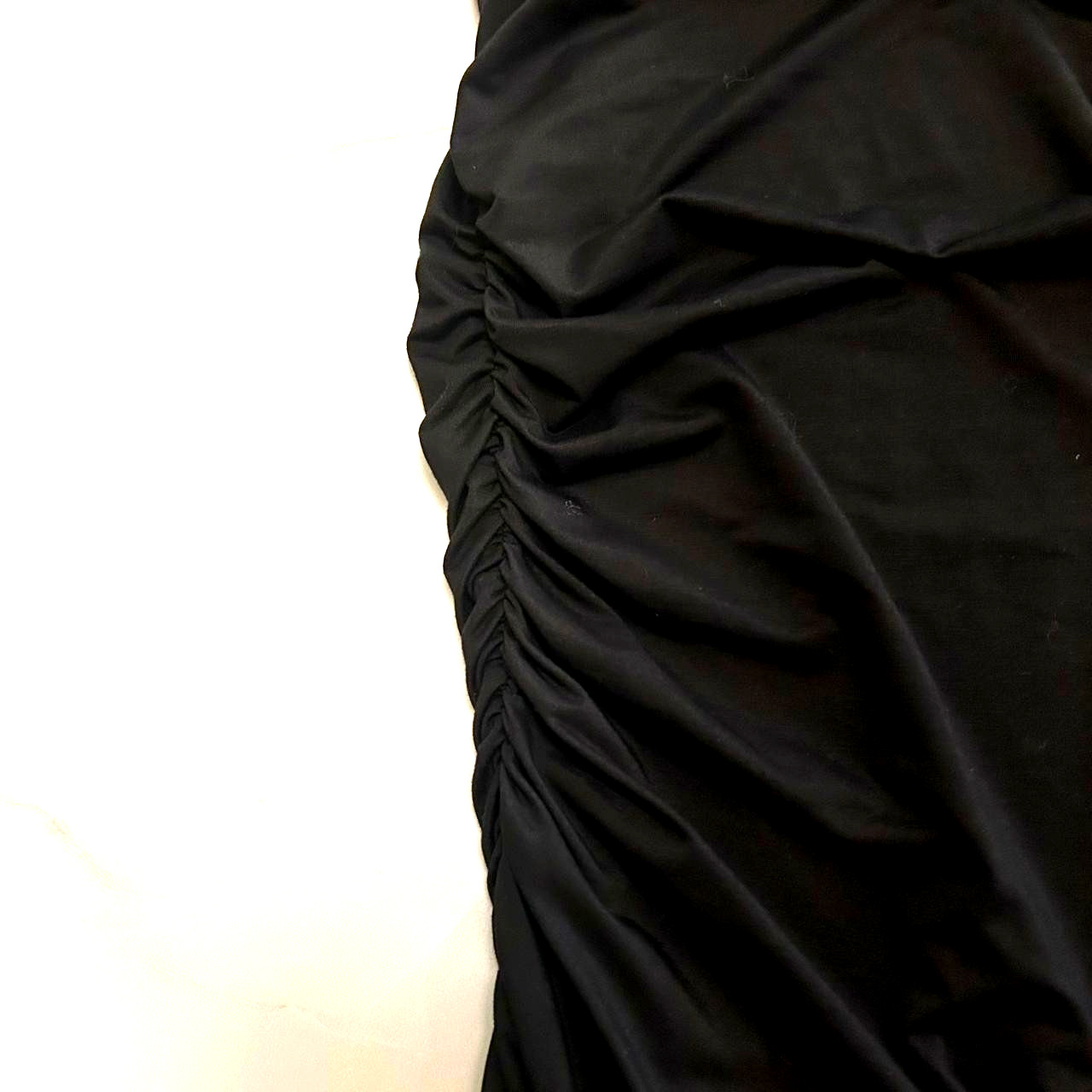 Black one-Shoulder Fitting Bodycon Mini Dress Style Prominent Ruching/ women