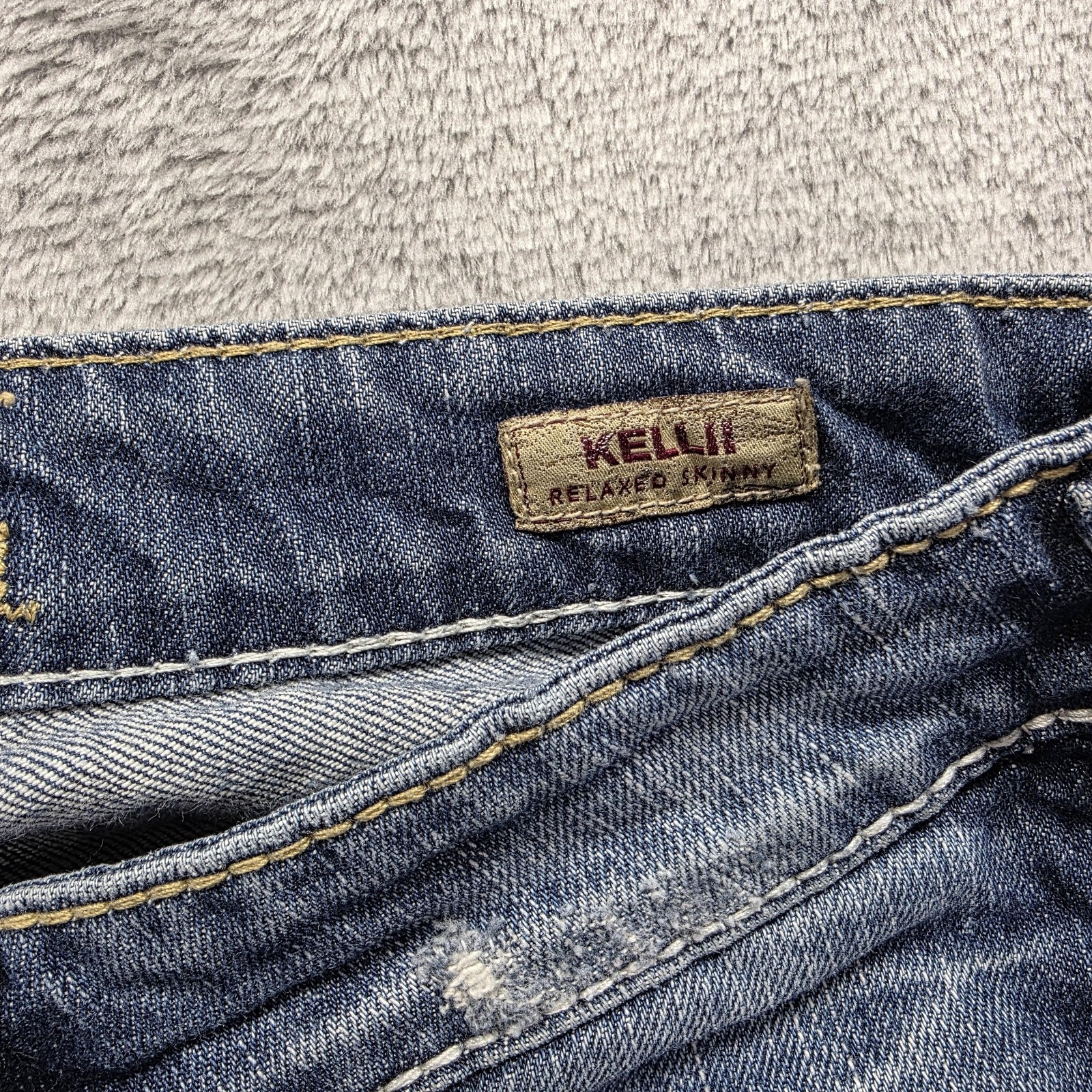 Silver Jeans Kelli Jeans Womens 28 Blue Relaxed Skinny Distressed Denim Stretch