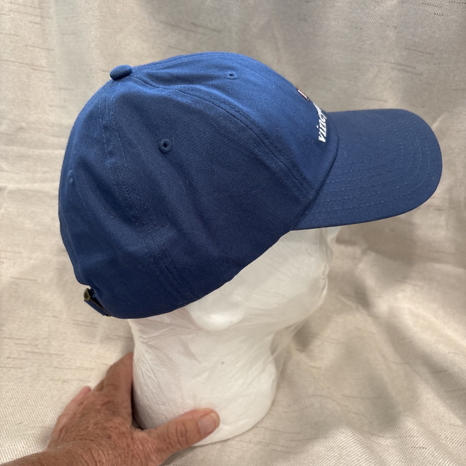 Vineyard Vines Baseball Hat Mens One Size Blue Football Whale Logo 5A004416-982