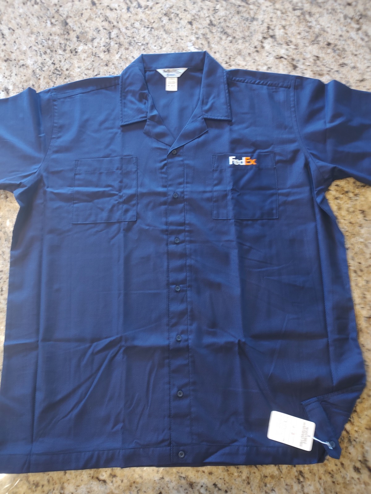 Stan Herman FedEx Collared Short Sleeve Button Down Work Shirts XXL Purple New