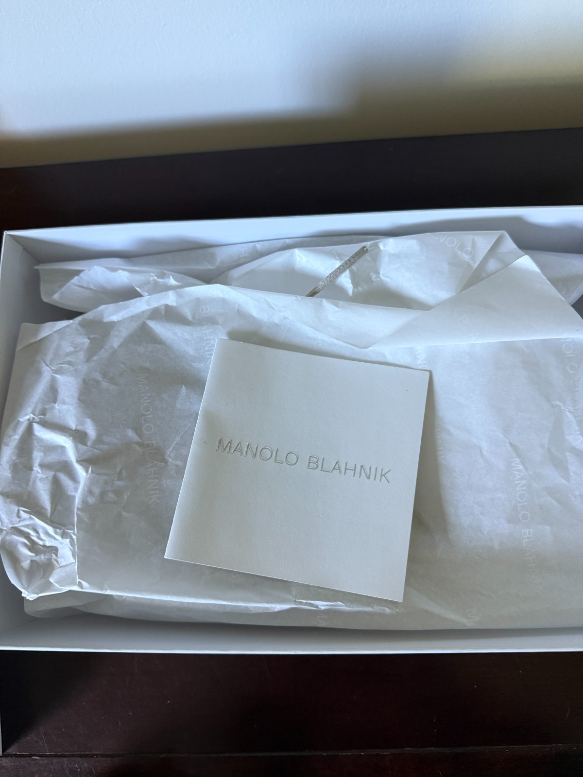 Manolo Blahnik Fiocco Mini Bow Ankle Tie Heel – 105mm, size 37