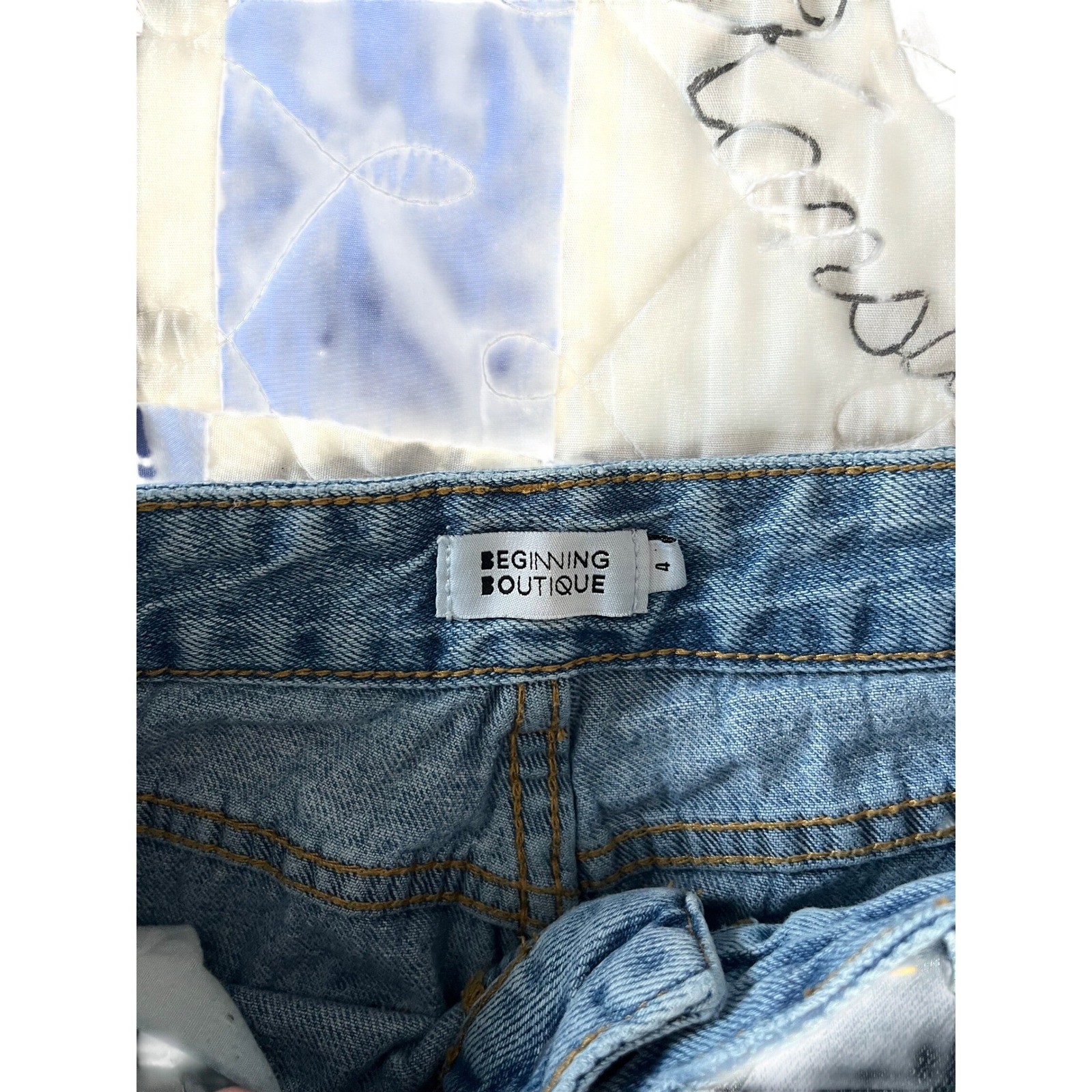 AMAZING y2k Beginning Boutique Light Wash Cargo Jeans Wide Leg Women’s Size 4