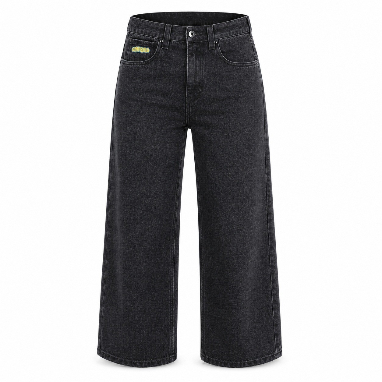 Empyre Loose Fit Skate Jeans Mens 30 Black Baggy Embroidered Logo Denim Pants