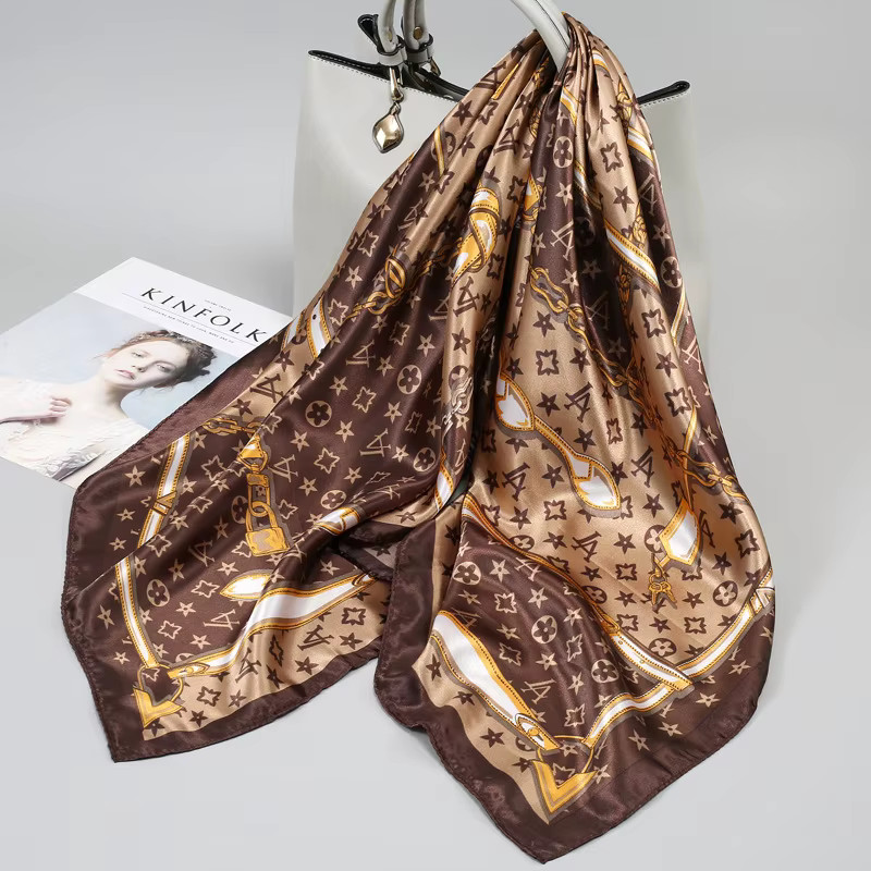 Luxury Neck Women Scarf Silk Accessories 90cm Square (USA SELLERFAST SHIPPING )