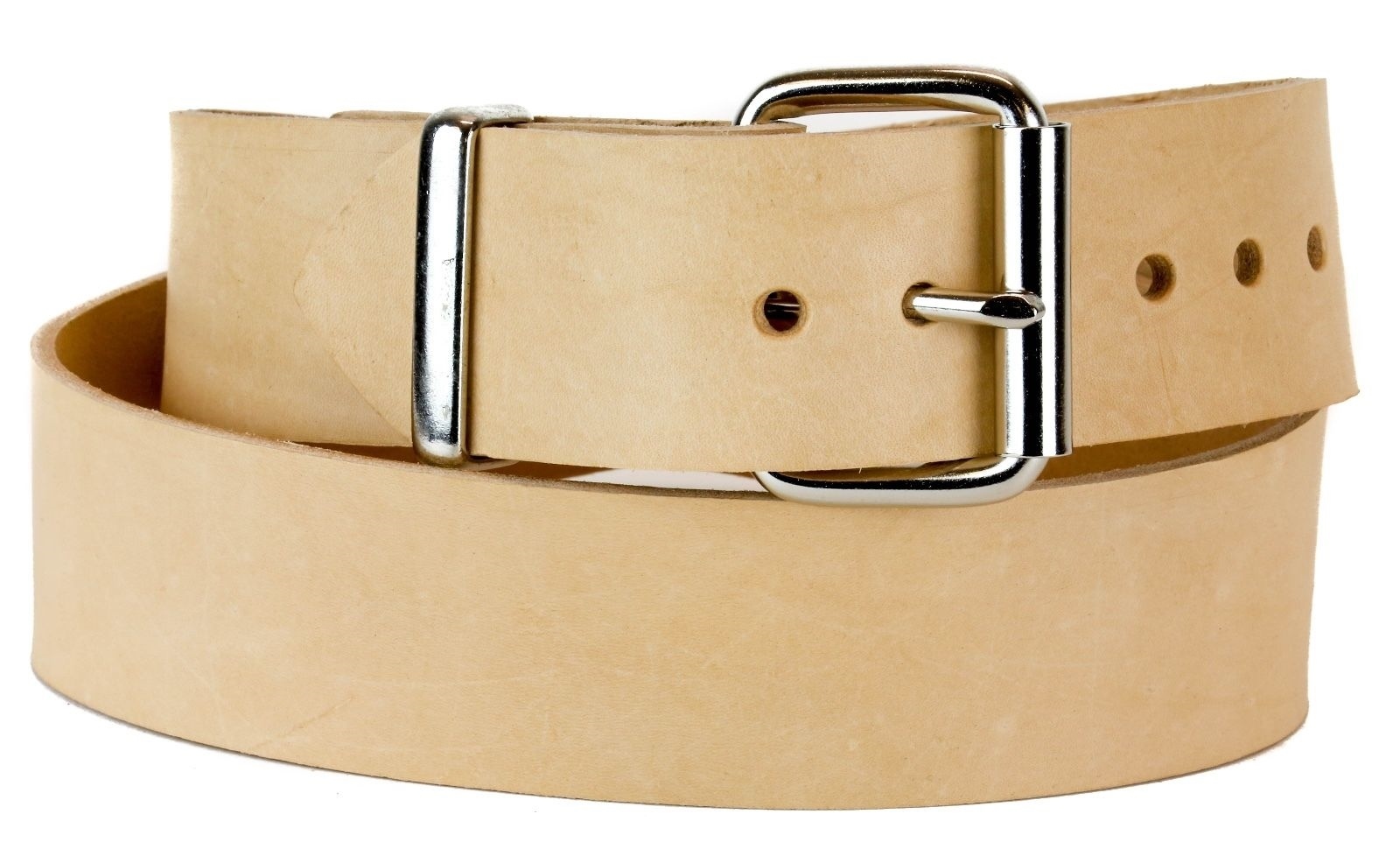 Heavy Duty Leather Work Gun Holster Belt Handmade 1.75″ Wide 9 Ounce 4mm Thick