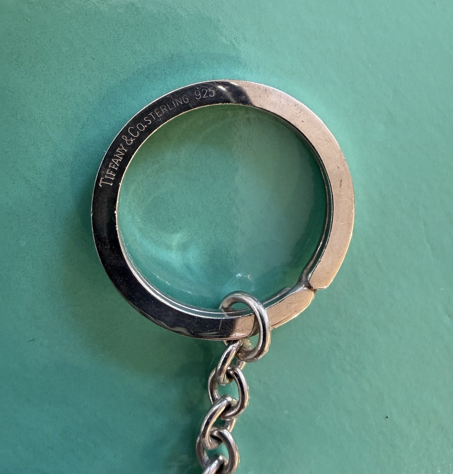 Tiffany & Co. Sterling Silver Globe Keychain