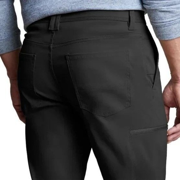 Copper and Oak Supply Co Mens 32×34 Black Straight Fit Tech Utility Pants