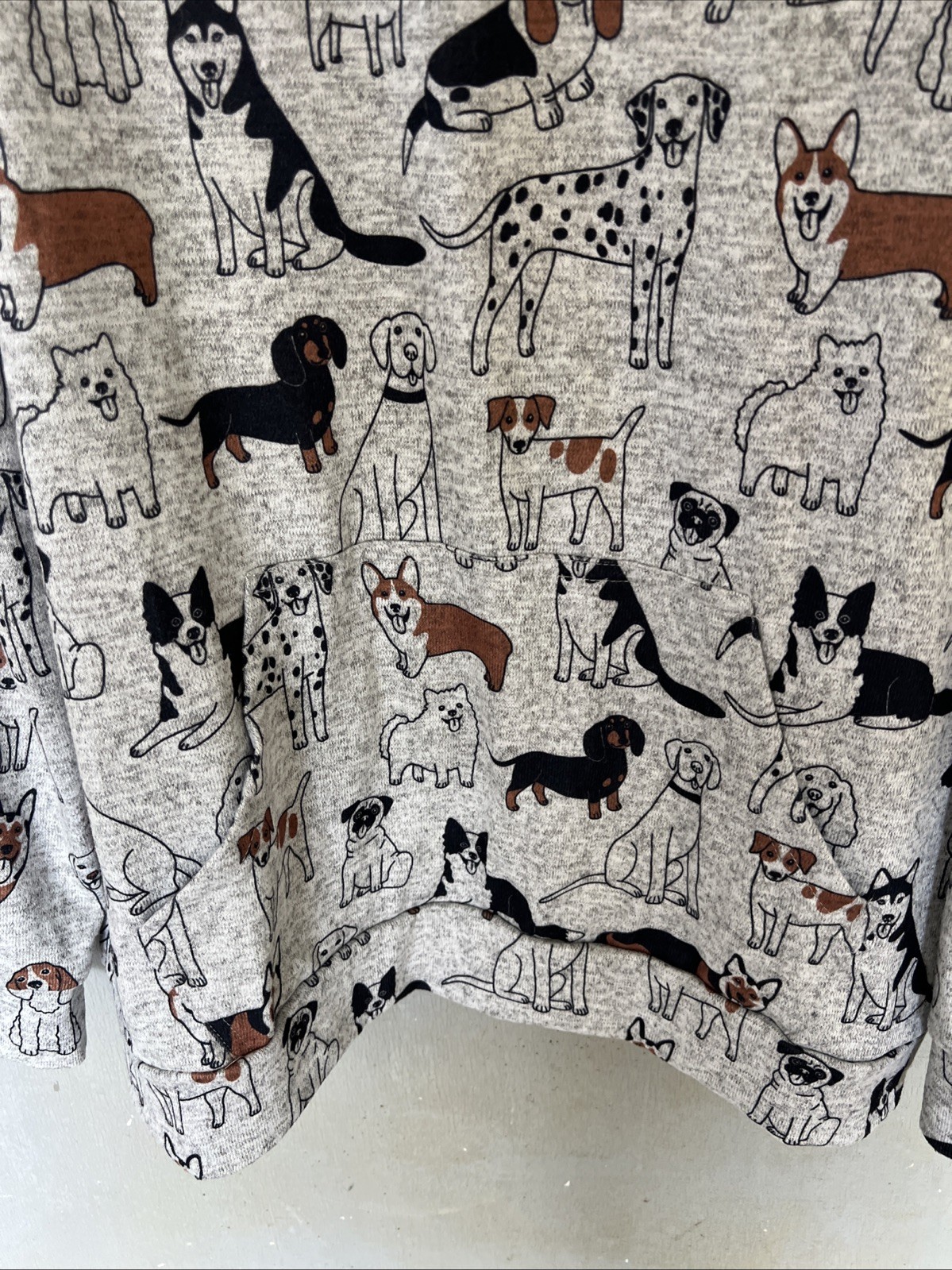 La Soul Hoodie All Over Dog Breed Print Size 3x Plus Size