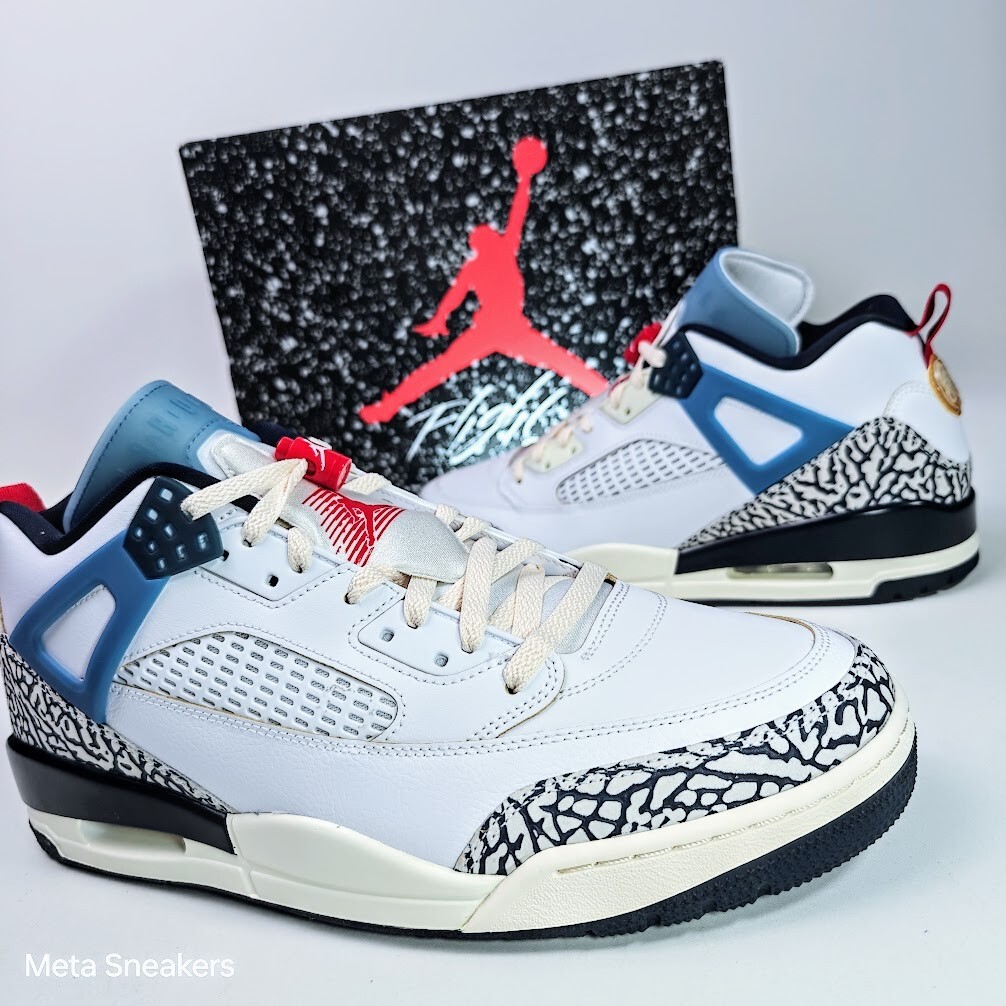 Air Jordan US 14 Men’s White Navy Blue Red Nike Retro Spizike Low HM3712 164 NIB