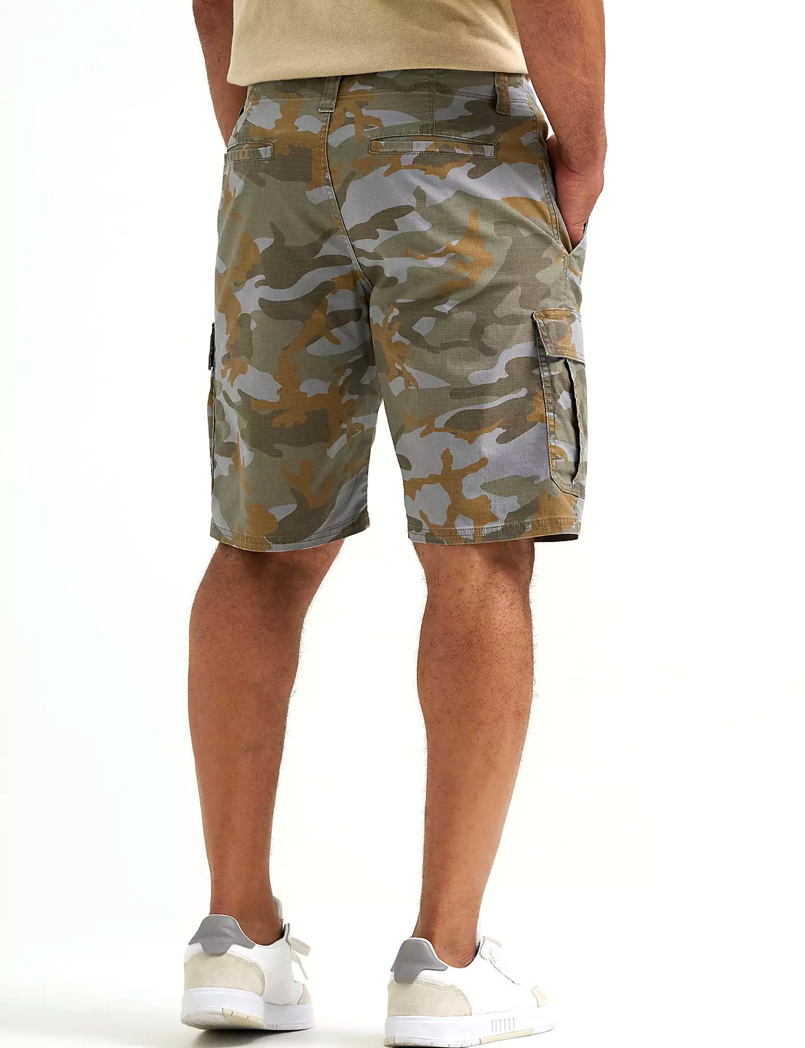 Men’s Wrangler Relaxed Fit 10 inch Stretch Cargo Shorts Camo CHOOSE SIZE 30-48