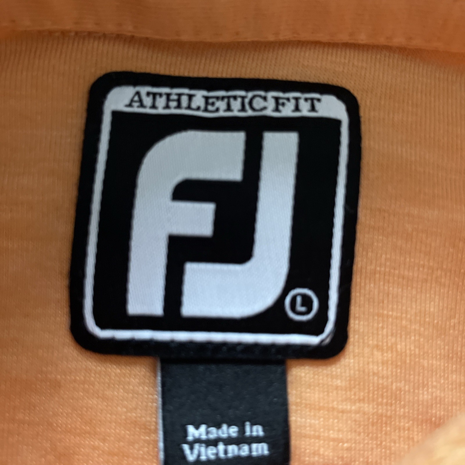 FootJoy ProDry Performance Chest Pocket Polo Mens Large Orange Golf Athletic Fit