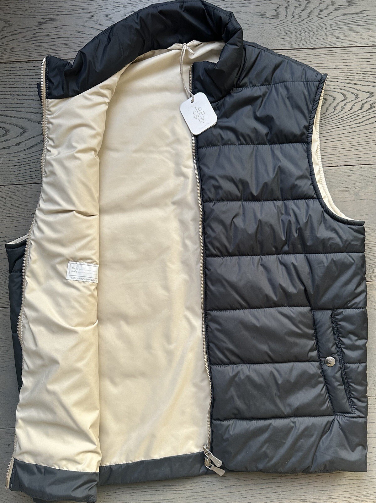 Eleventy Men’s Gilet Blue Jacket IT 56 (Like Loro Piana) 15800G 24in Pit to Pit