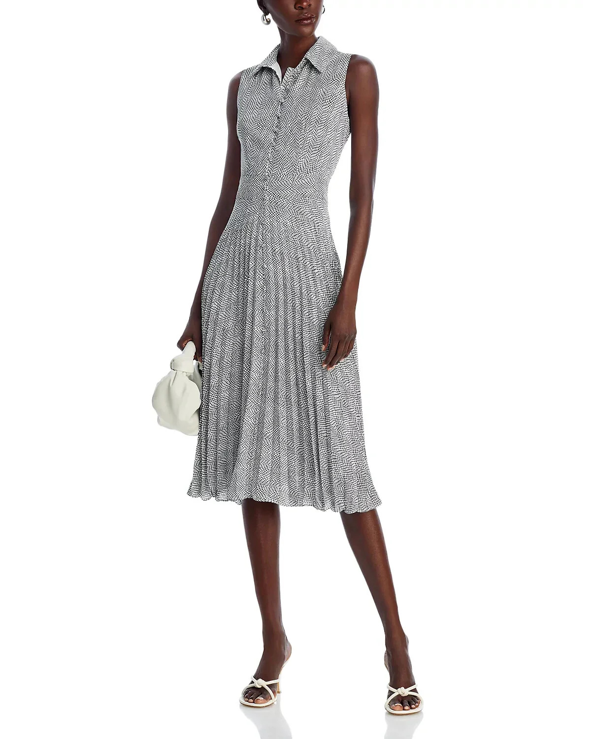T Tahari Sleeveless Button Down Midi Dress MSRP 138