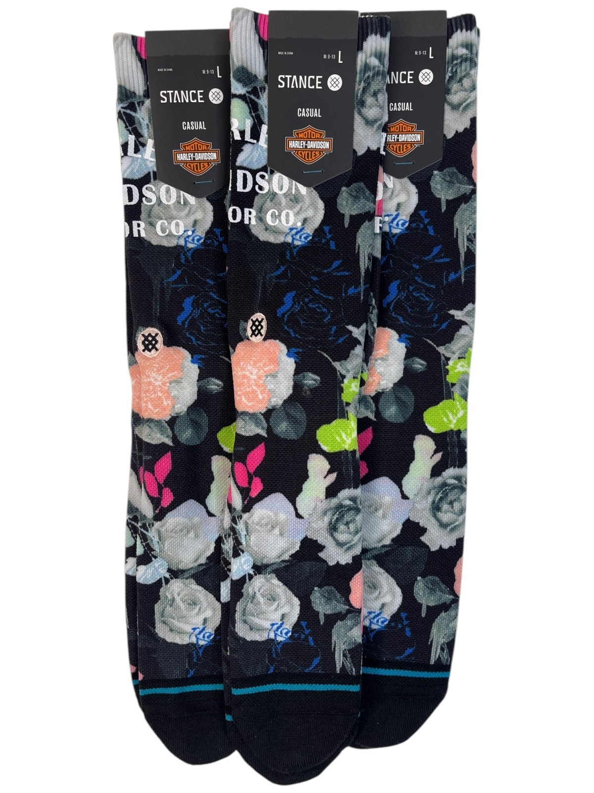 Stance x Harley Davidson Flower Power Socks 3 Pairs Men’s Size Large – $60 MSRP