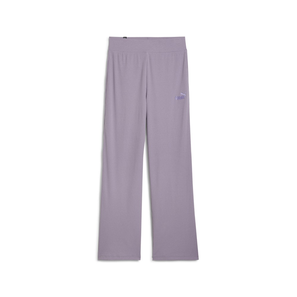 PUMA Elevated Essentials Mid Rise Knit Lounge Pants Womens Purple Casual Athleti