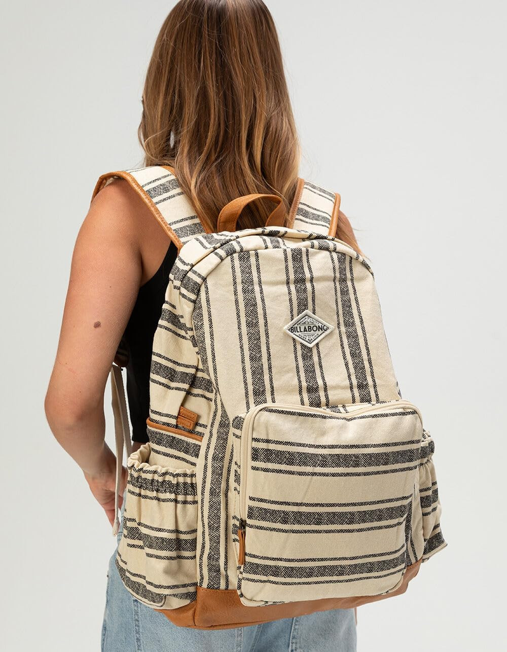 Womens Home Abroad Backpack, Black & White