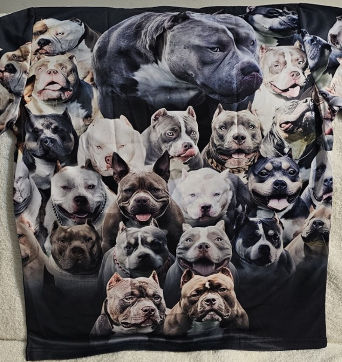 PITBULL DOG PUPPY ANIMAL ALL OVER PRINT T-SHIRT