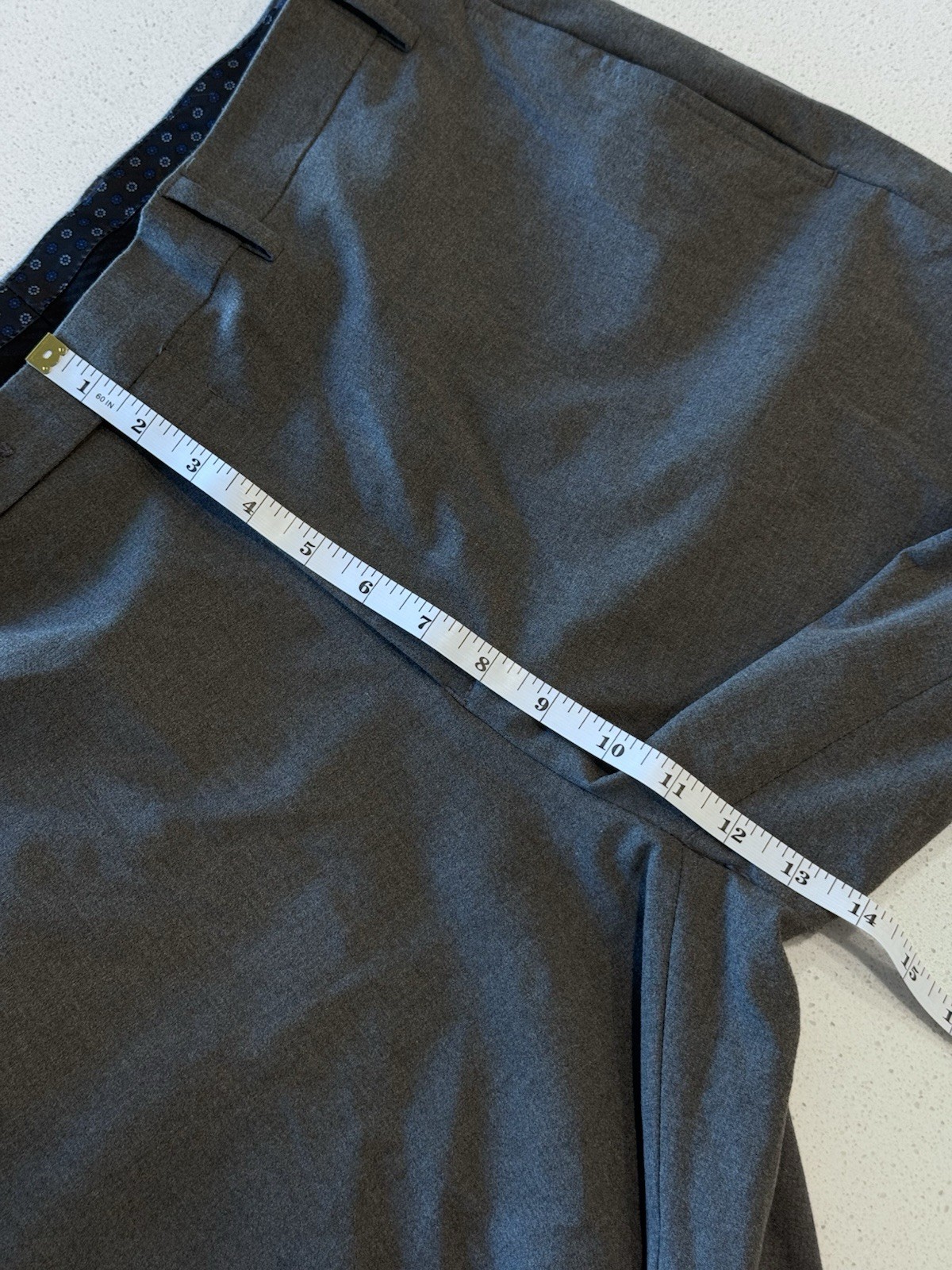 Lauren Ralph Lauren Men’s Gray Dress Pants Slim Tapered Stretch Flat Front 36W