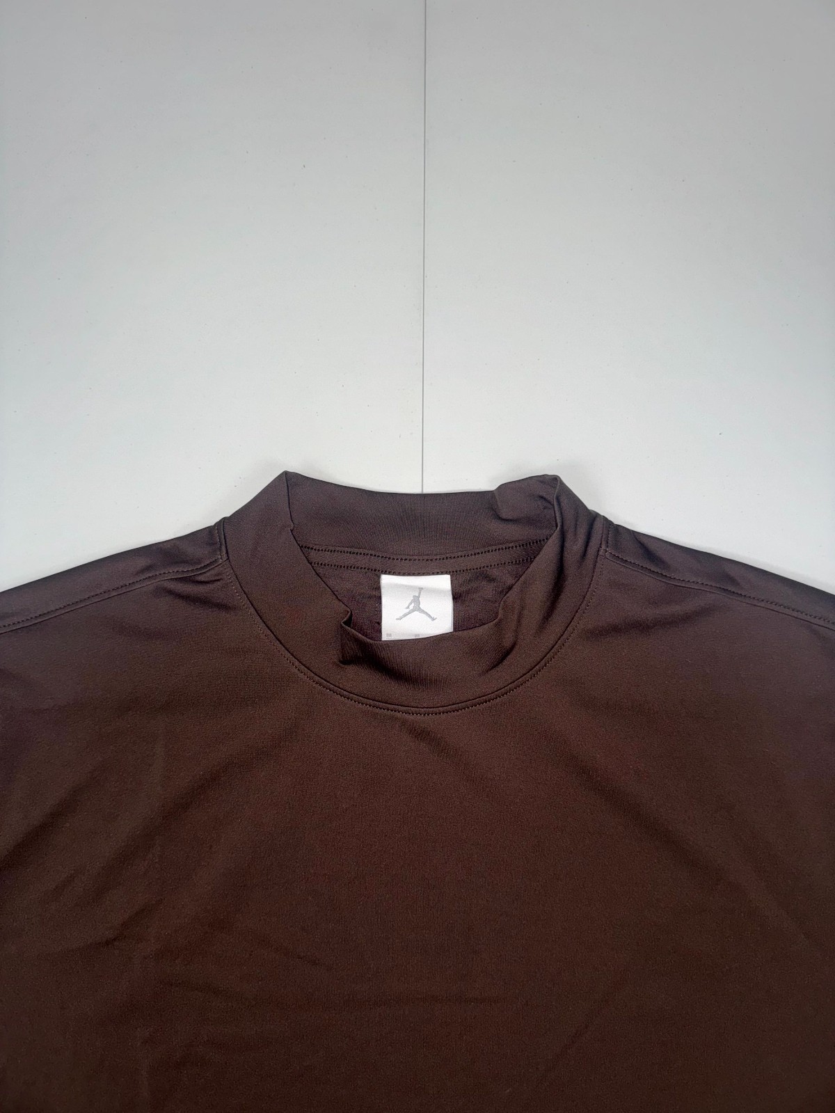 Jordan Sport Mock-Neck Golf Short Sleeve Shirt IB3685-237 Brown Size L $90