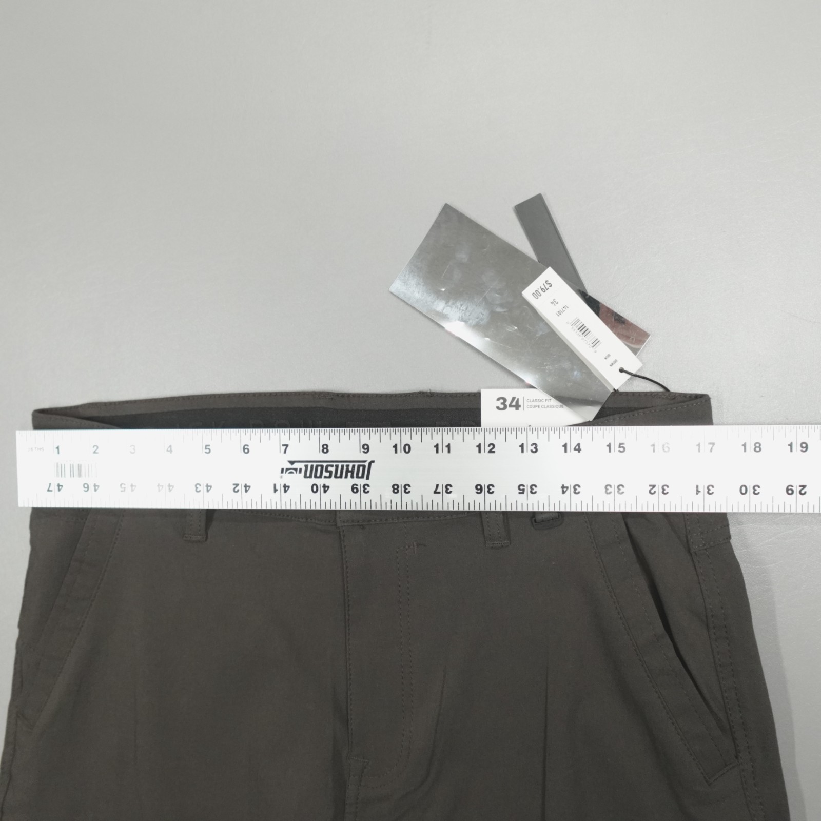 Projek Raw Bungee flex Cargo Pants Men Size 34 Classic Slim Fit 147101 Brown