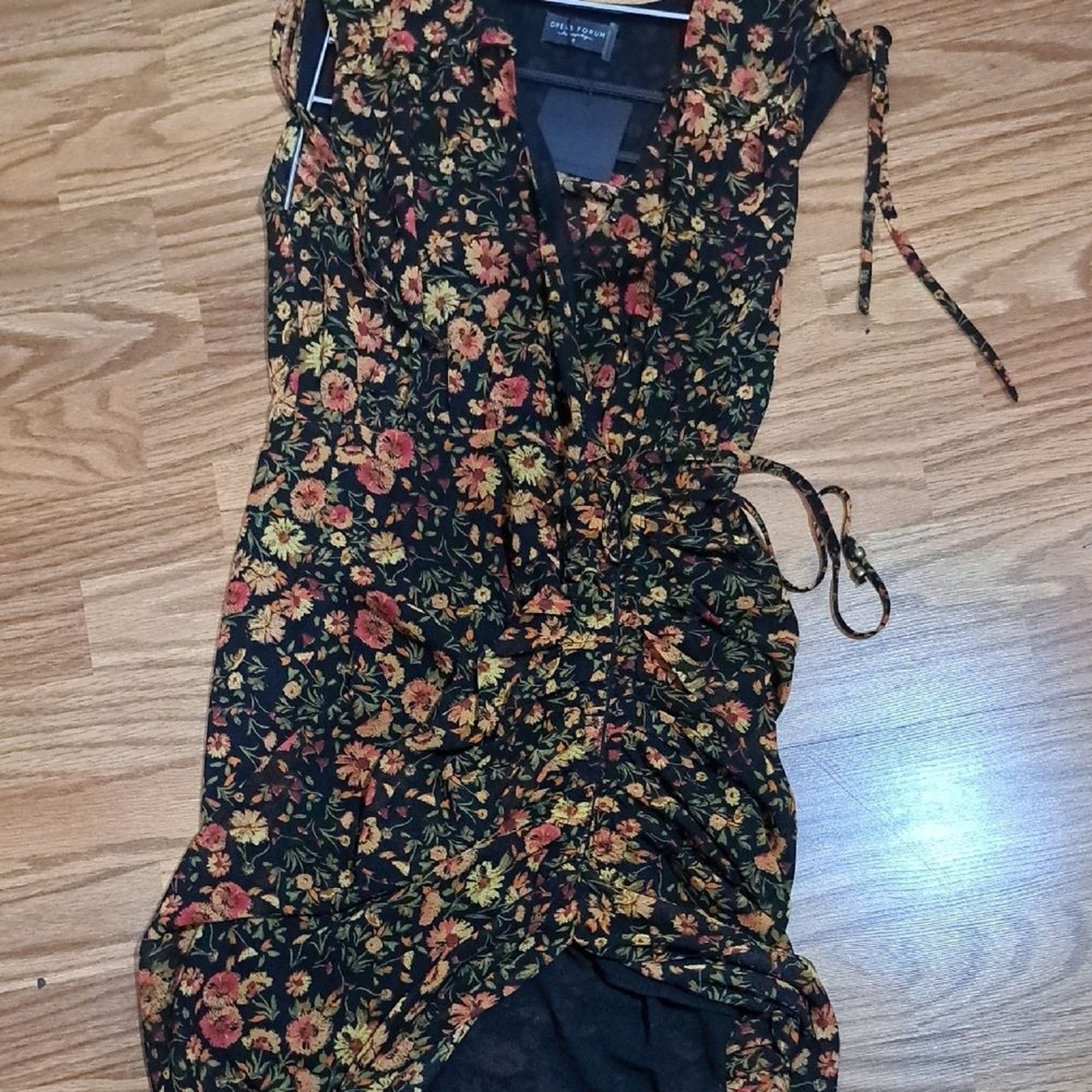 Dress Forum Asymmetrical Orange and Black Dress with Modern Flair