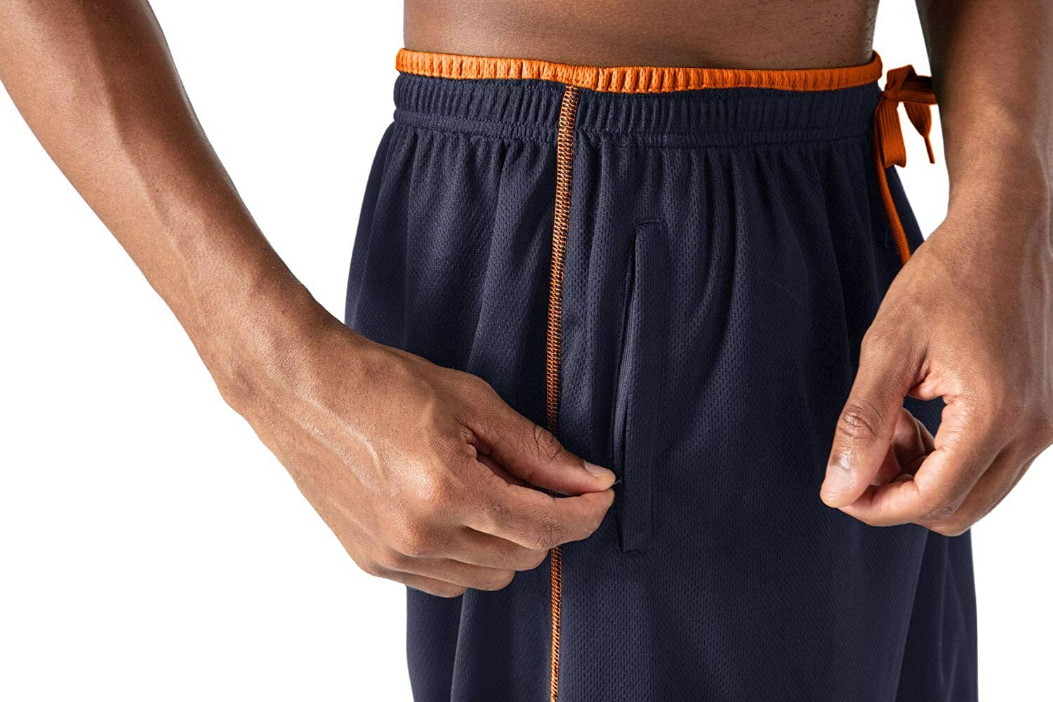Men’s Casual Jogger Sweatpants Elastic Waist Open Bottom Gym Workout Mesh Pants