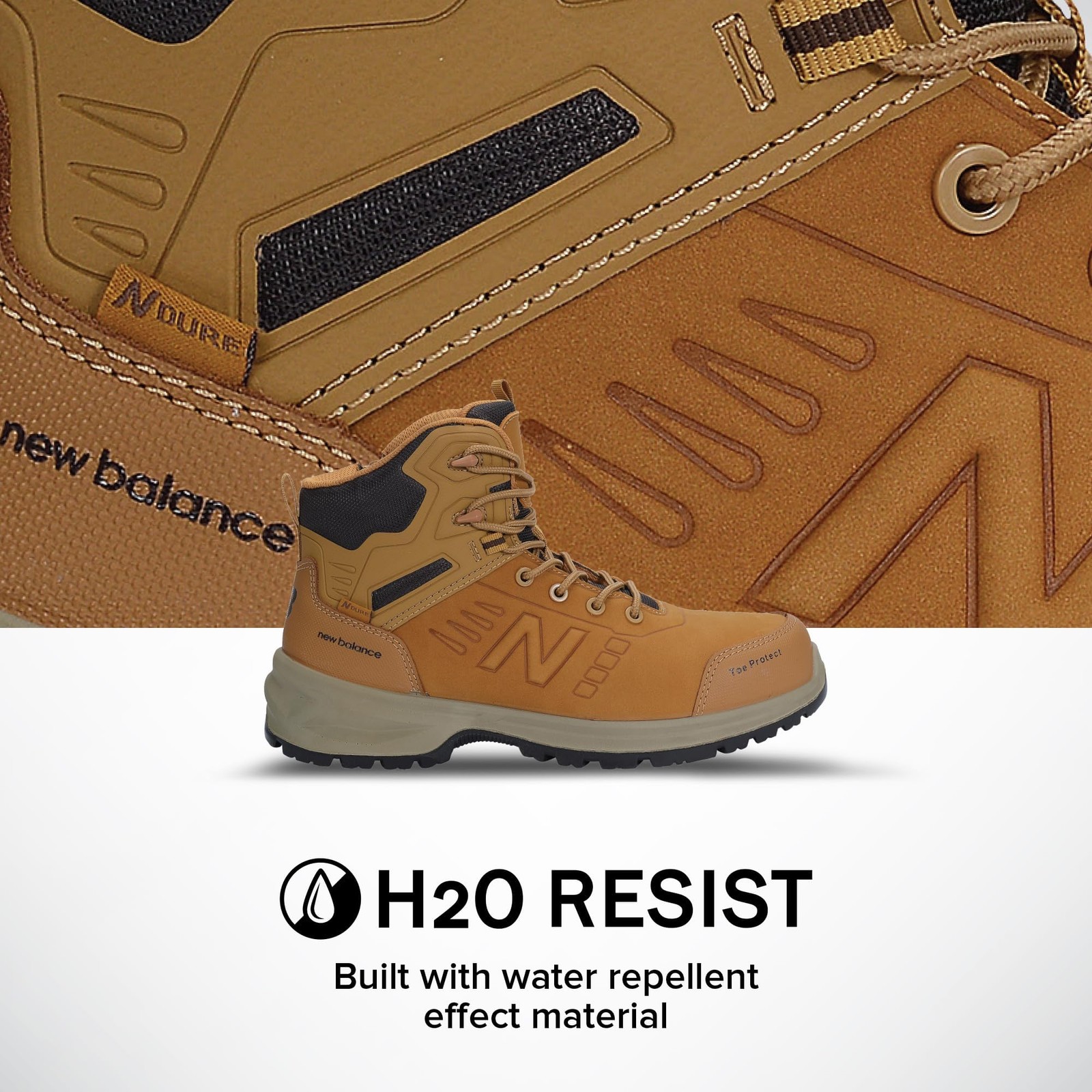 New Balance Men’s Composite Toe Calibre Industrial Boot, Wheat, 7.5 Wide – Wheat