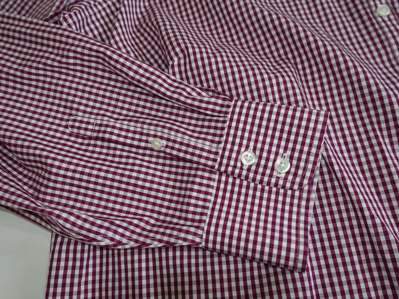 Lands’ End Women’s No Iron Supima Cotton Shirt Size 20W NWT Raspberry Gingham