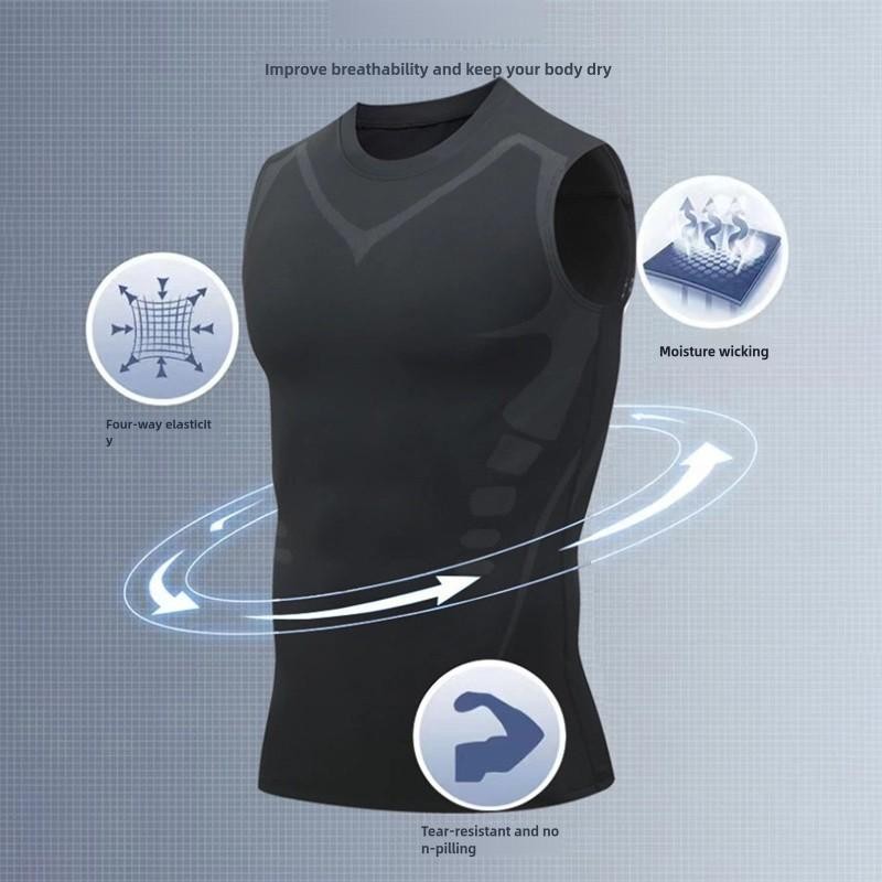 Mans Compression Tank Top Men Gym Shirt Sleeveless Quick Dry Sportswear Male Fit