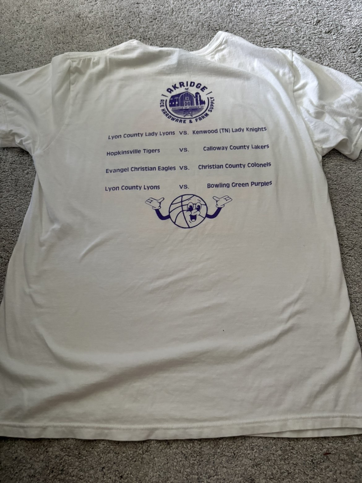 Gildan Softstyle Men’s M White Cotton Crew Neck Short Sleeve Akron Ice 2024 Tee