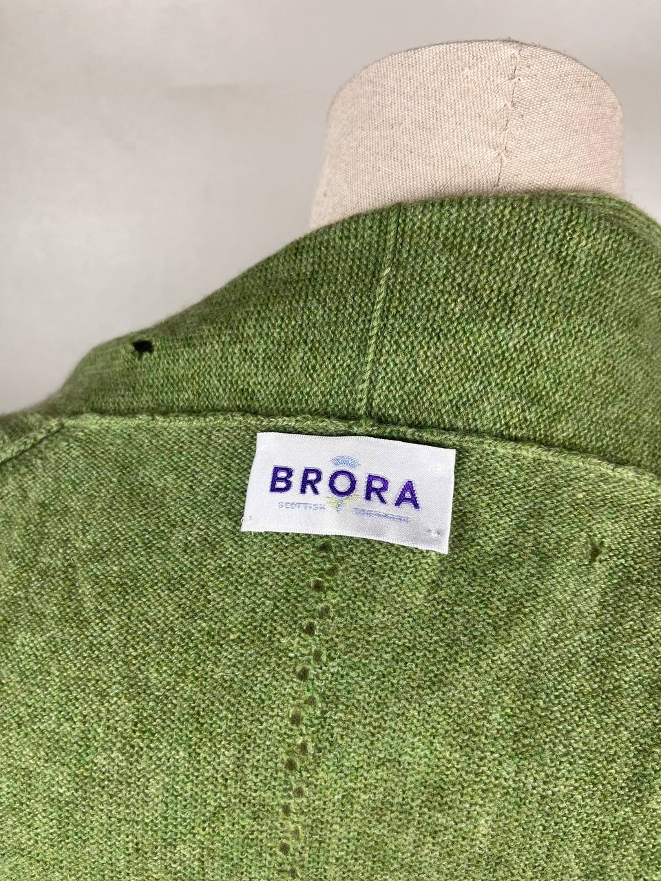 Brora Green Sleveless Cape Cardigan Size 40-42