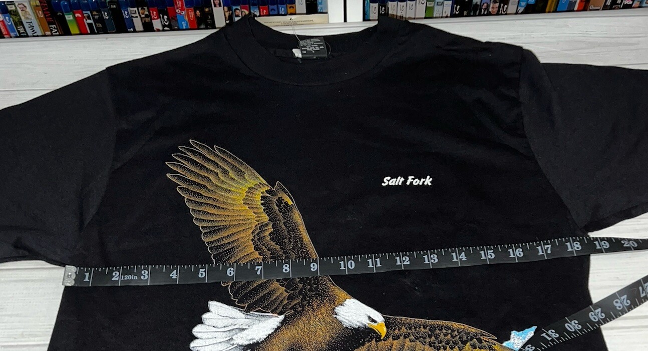 Vintage Sherry’s Best Salt Fork Bald Eagle Graphic Tee T Shirt Large L New Tag