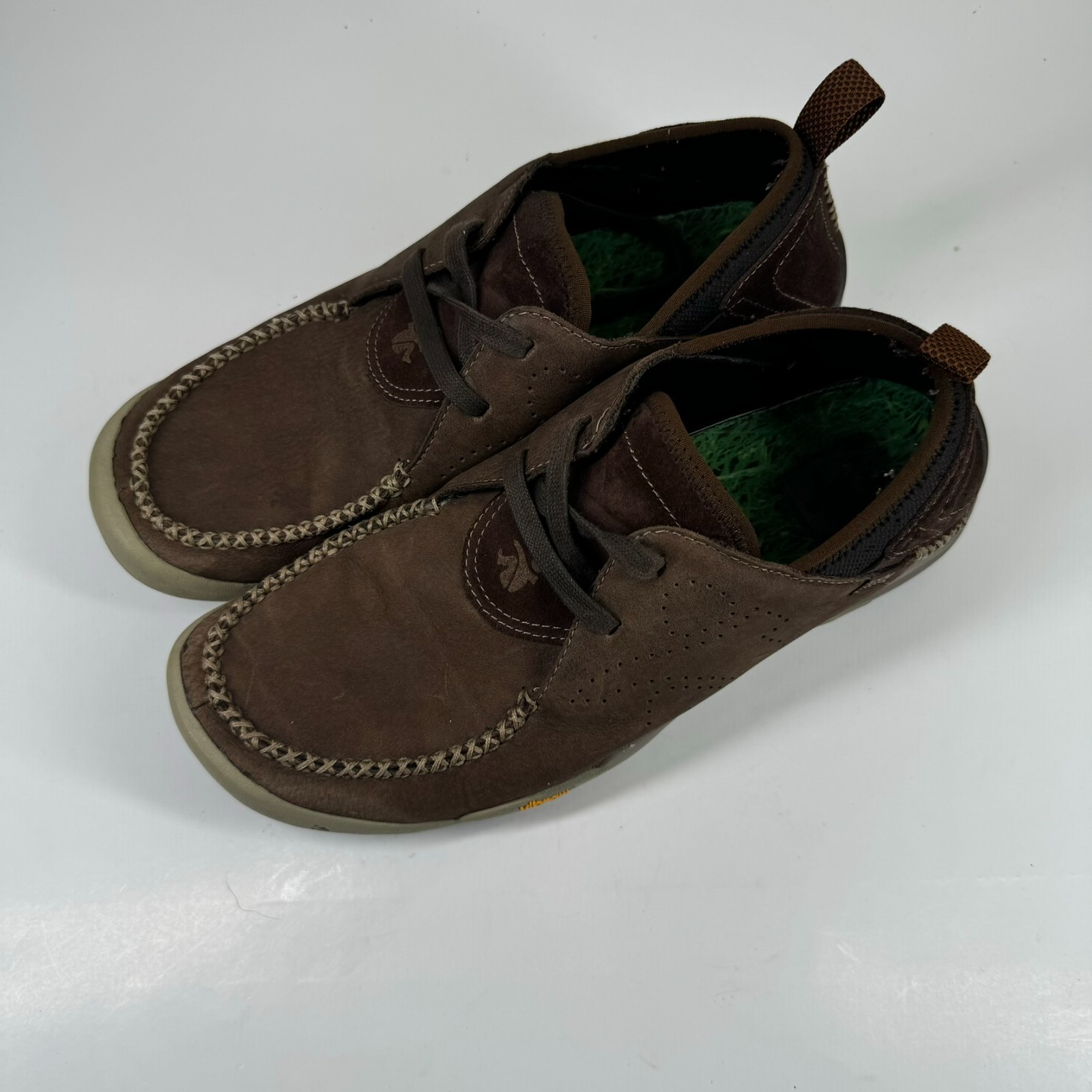 Cushe Baja Chill Men’s US 11 Dark Brown Suede Oxford Loafers Vibram Sole UM00131
