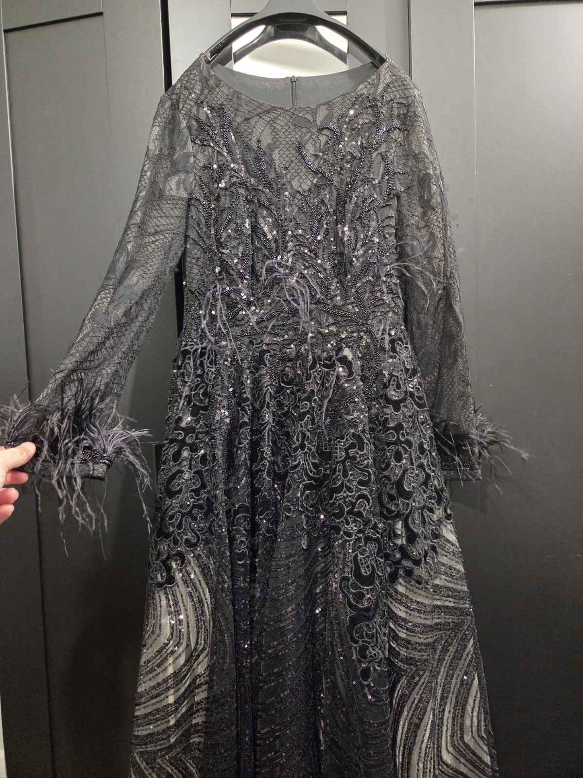 Custom Made Dress – Black – Long Sleeve