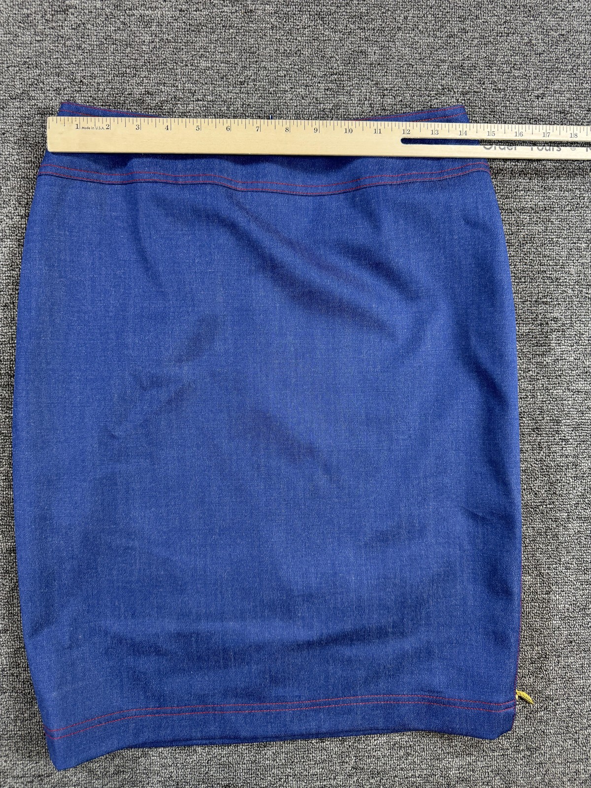 Escada 2 Piece Skirt Set Womens Small 36 Blue Wool Tank Pencil Lined Workwear