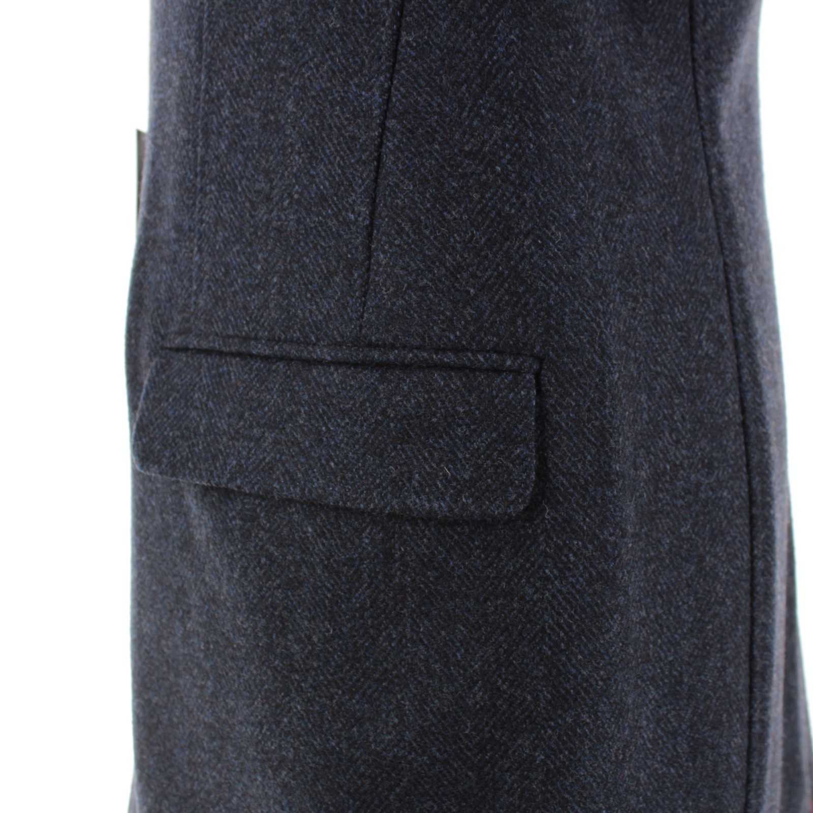 Cardinal of Canada NWT Wool / Cashmere Top Coat Size 42R In Blue Herringbone